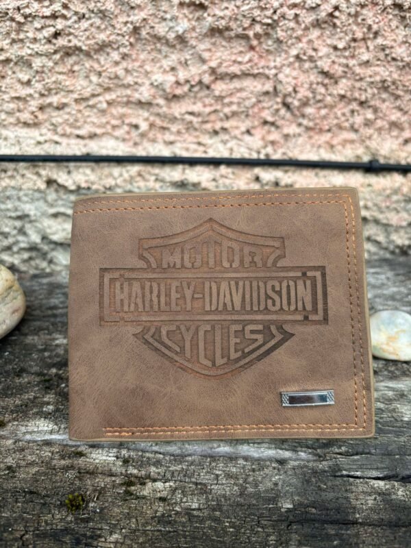 Porte monnaie gravure Harley Davidson